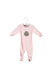 A Pink Long Sleeve Jumpsuits from Chateau de Sable in size 3-6M for girl. (Front View)
