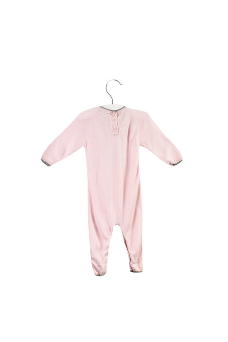 A Pink Long Sleeve Jumpsuits from Chateau de Sable in size 3-6M for girl. (Back View)
