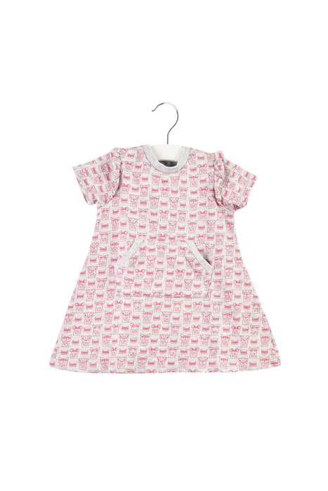 A Grey Short Sleeve Dresses from Fendi in size 6-12M for girl. (Front View)