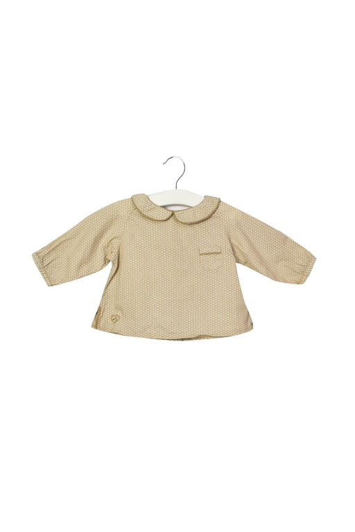 A Brown Long Sleeve Tops from Chateau de Sable in size 6-12M for girl. (Front View)