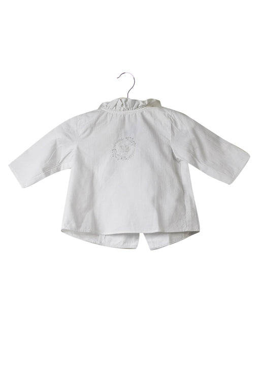 A White Long Sleeve Tops from Jacadi in size 0-3M for girl. (Front View)