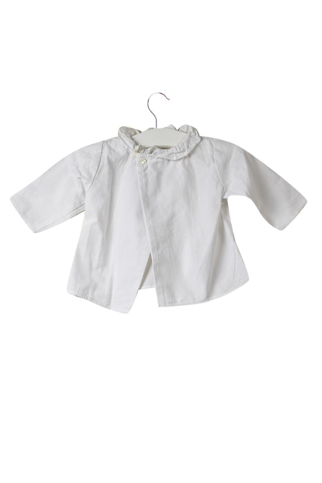 A White Long Sleeve Tops from Jacadi in size 0-3M for girl. (Back View)