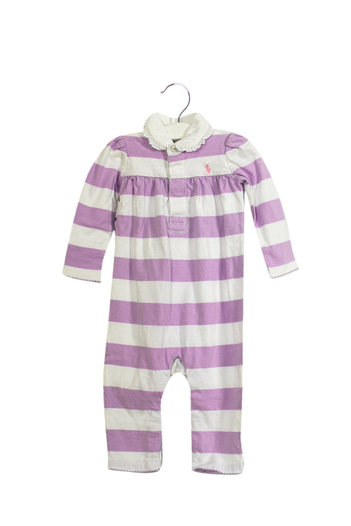 A Purple Long Sleeve Jumpsuits from Ralph Lauren in size 6-12M for girl. (Front View)
