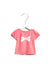 A Pink Short Sleeve Tops from Jacadi in size 6-12M for girl. (Front View)