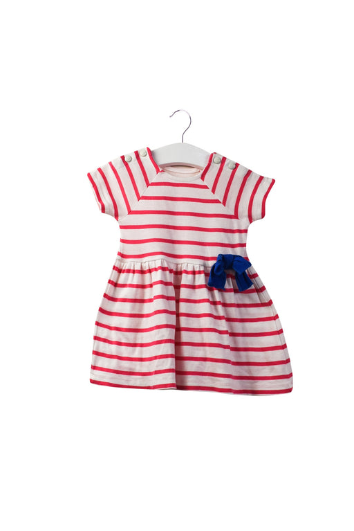 A Pink Short Sleeve Dresses from Petit Bateau in size 3-6M for girl. (Front View)