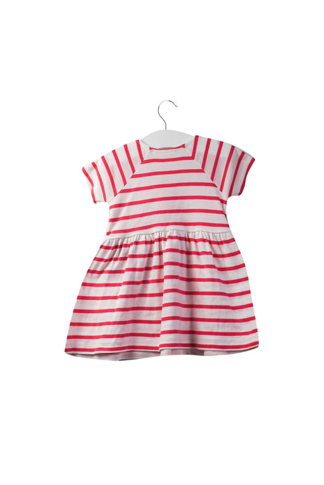 A Pink Short Sleeve Dresses from Petit Bateau in size 3-6M for girl. (Back View)
