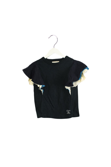 A Green Short Sleeve Tops from FITH in size 5T for girl. (Front View)