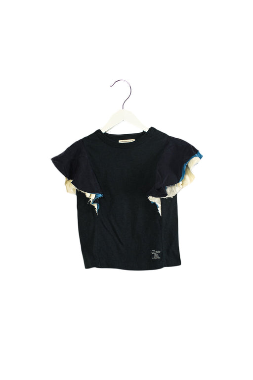 A Green Short Sleeve Tops from FITH in size 5T for girl. (Front View)