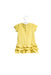A Yellow Short Sleeve Dresses from Petit Bateau in size 6-12M for girl. (Back View)