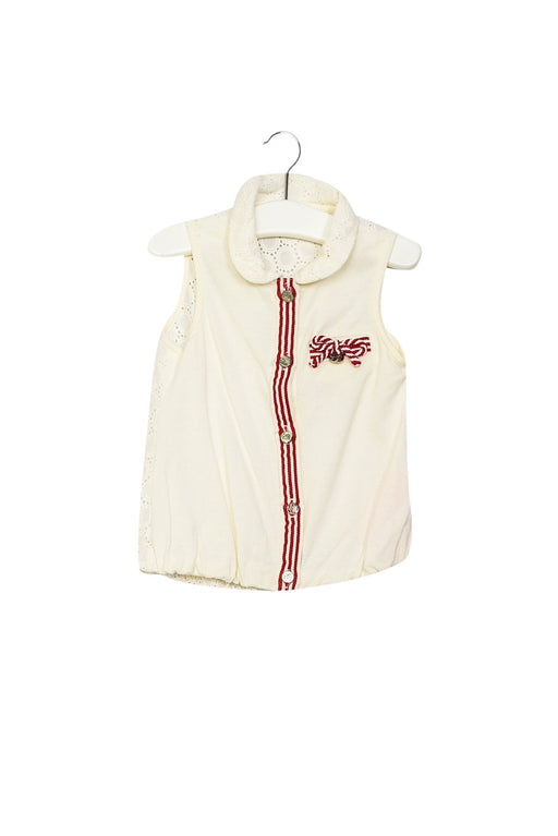 A White Sleeveless Tops from Nicholas & Bears in size 2T for girl. (Front View)