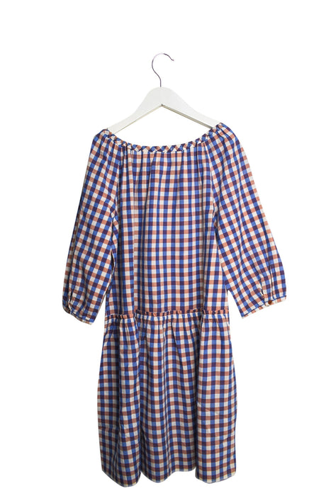 A Blue Long Sleeve Dresses from Bonpoint in size 10Y for girl. (Back View)