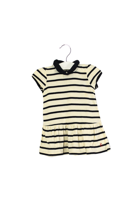 A Ivory Short Sleeve Dresses from Petit Bateau in size 3-6M for girl. (Front View)