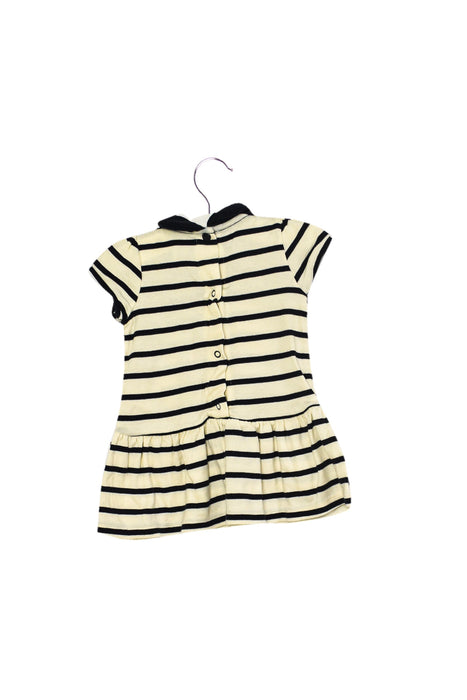 A Ivory Short Sleeve Dresses from Petit Bateau in size 3-6M for girl. (Back View)