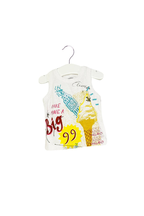 A White Sleeveless Tops from Burberry in size 3-6M for girl. (Front View)
