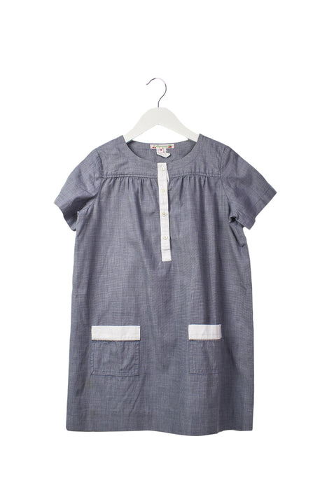 A Navy Short Sleeve Dresses from Bonpoint in size 8Y for girl. (Back View)