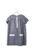 A Navy Short Sleeve Dresses from Bonpoint in size 8Y for girl. (Back View)