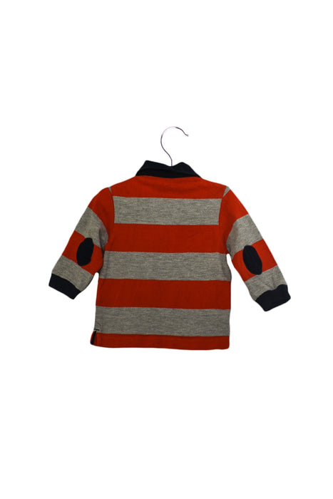A Orange Long Sleeve Polos from Petit Bateau in size 3-6M for boy. (Back View)