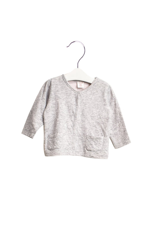 A Grey Cardigans from Seed in size 3-6M for girl. (Front View)