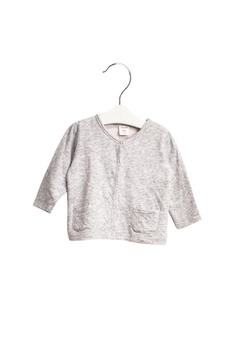 A Grey Cardigans from Seed in size 3-6M for girl. (Front View)