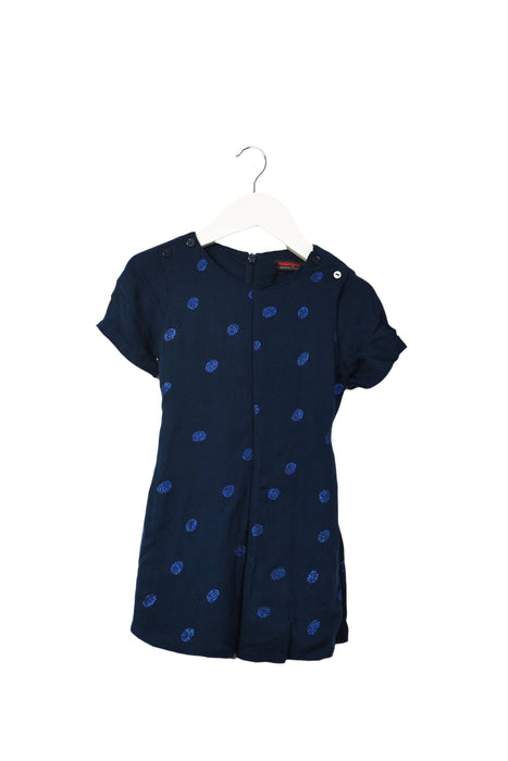 A Navy Short Sleeve Dresses from Catimini in size 2T for girl. (Front View)