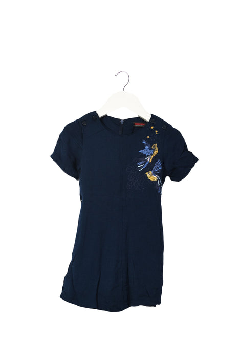 A Navy Short Sleeve Dresses from Catimini in size 2T for girl. (Back View)