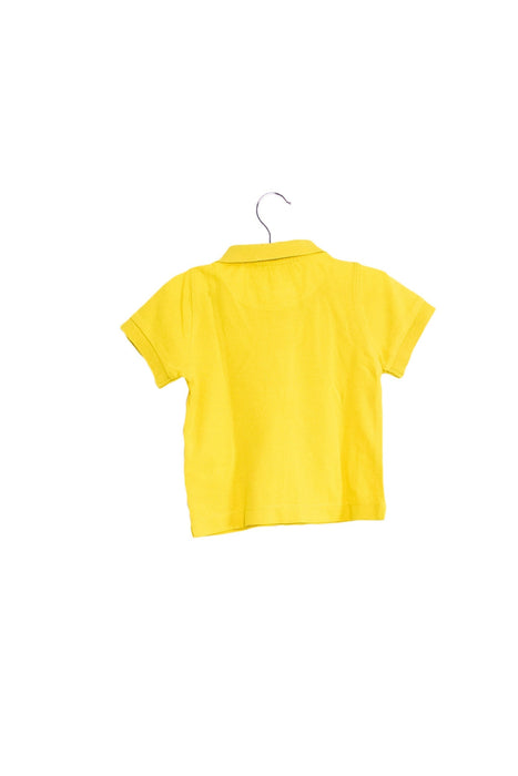 A Yellow Short Sleeve Polos from Boss in size 3-6M for boy. (Front View)