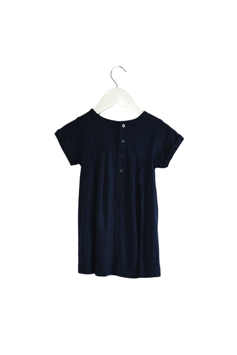 A Navy Short Sleeve Dresses from Jacadi in size 12-18M for girl. (Back View)
