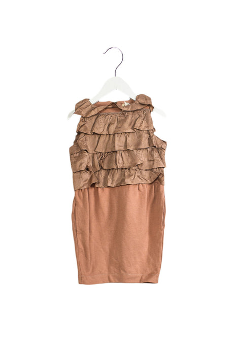 A Pink Sleeveless Dresses from Crewcuts in size 3T for girl. (Front View)