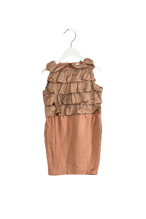 A Pink Sleeveless Dresses from Crewcuts in size 3T for girl. (Front View)