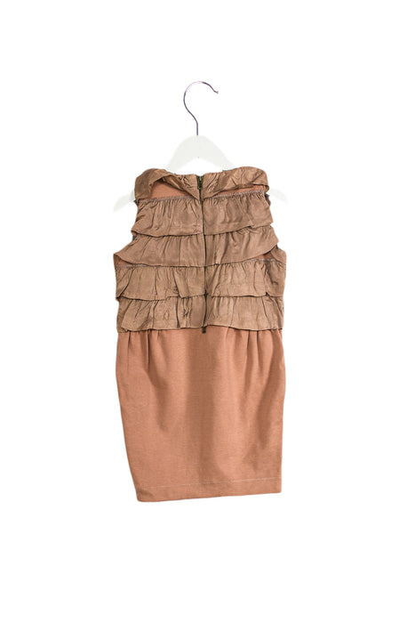 A Pink Sleeveless Dresses from Crewcuts in size 3T for girl. (Back View)