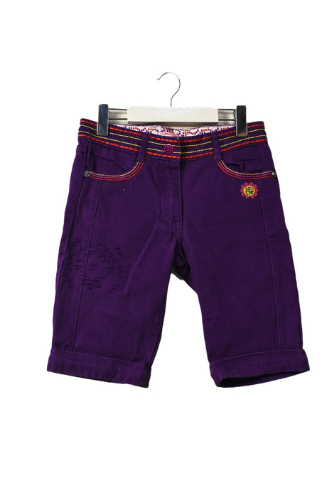 A Purple Shorts from La Compagnie des Petits in size 6T for girl. (Front View)