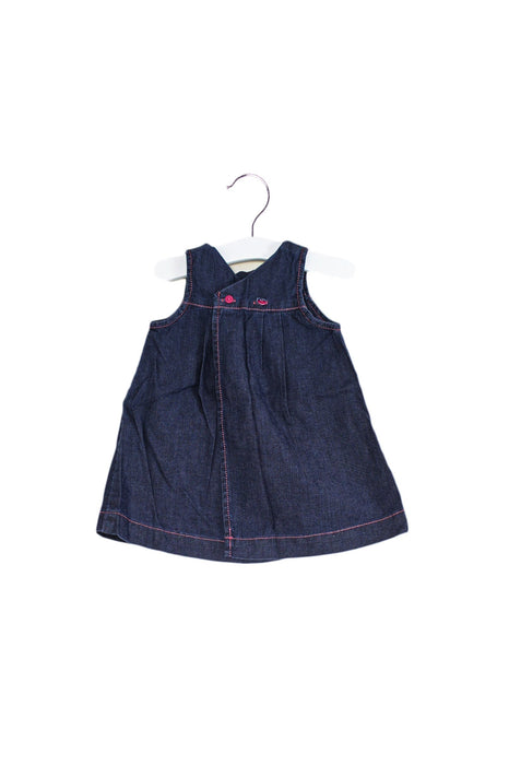 A Blue Sleeveless Dresses from Jacadi in size 3-6M for girl. (Back View)