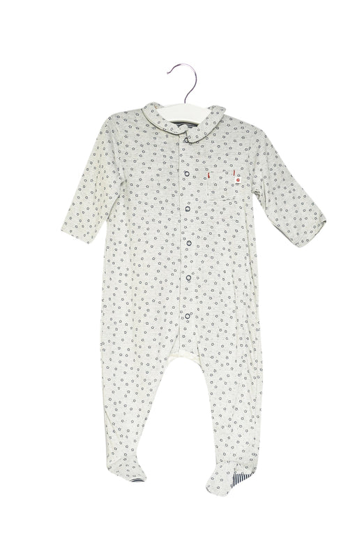 A Grey Onesies from Petit Bateau in size 3-6M for boy. (Front View)