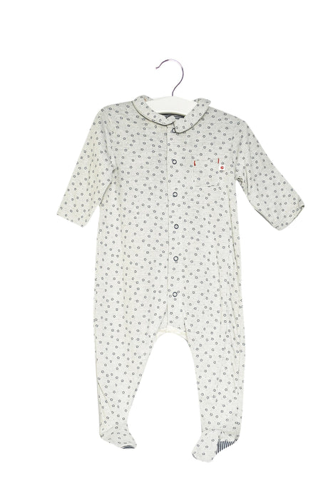 A Grey Onesies from Petit Bateau in size 3-6M for boy. (Front View)
