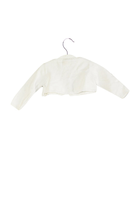 A White Cardigans from Jacadi in size 3-6M for girl. (Back View)