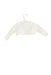 A White Cardigans from Jacadi in size 3-6M for girl. (Back View)