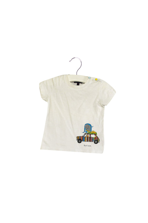 A White Short Sleeve T Shirts from Paul Smith in size 3-6M for boy. (Front View)