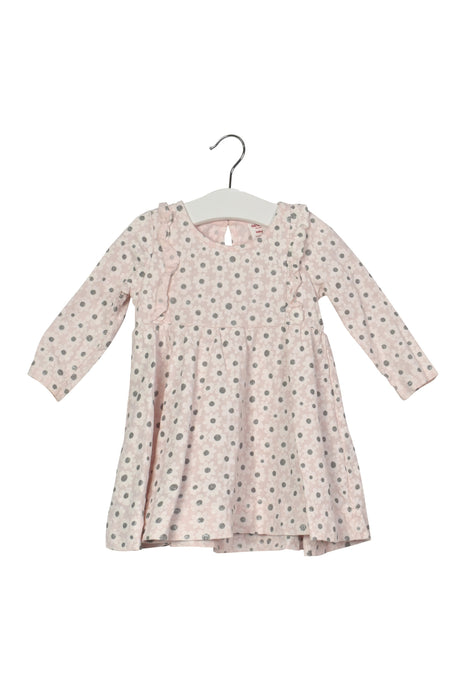 A Pink Long Sleeve Dresses from Seed in size 6-12M for girl. (Front View)