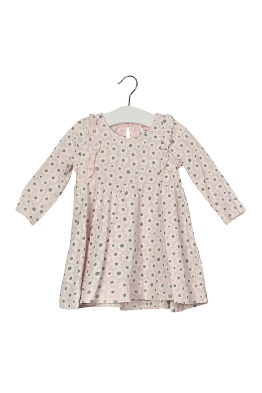 A Pink Long Sleeve Dresses from Seed in size 6-12M for girl. (Front View)