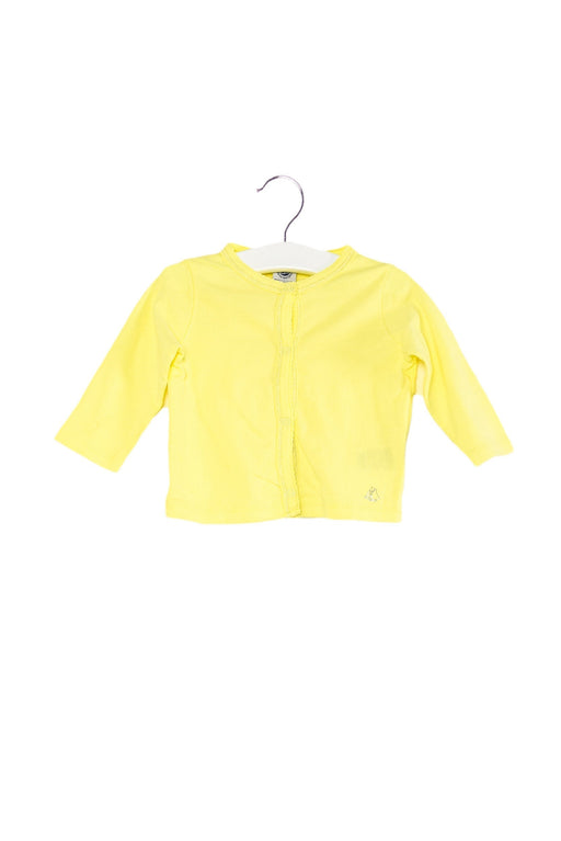 A Yellow Cardigans from Petit Bateau in size 3-6M for girl. (Front View)