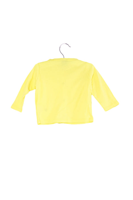 A Yellow Cardigans from Petit Bateau in size 3-6M for girl. (Back View)