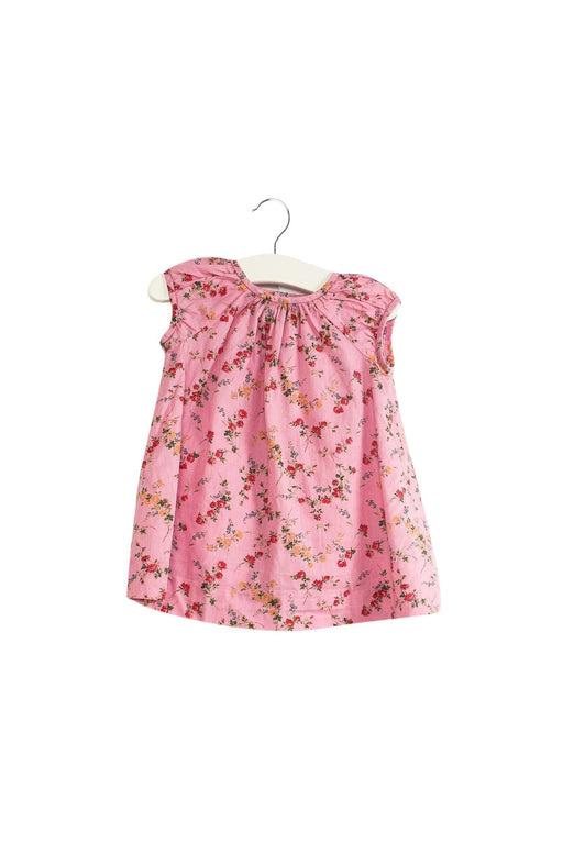 A Pink Short Sleeve Dresses from Bonpoint in size 3-6M for girl. (Front View)