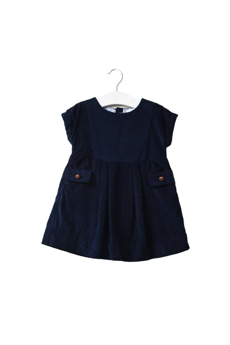 A Navy Short Sleeve Dresses from Jacadi in size 12-18M for girl. (Front View)