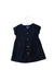 A Navy Short Sleeve Dresses from Jacadi in size 12-18M for girl. (Back View)
