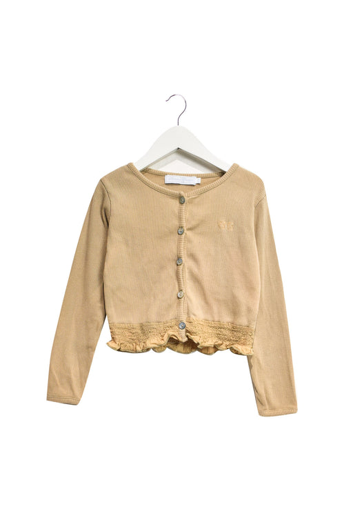 A Brown Cardigans from Tartine et Chocolat in size 6T for girl. (Front View)