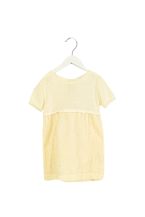 A Ivory Short Sleeve Dresses from Jacadi in size 18-24M for girl. (Front View)