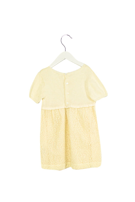 A Ivory Short Sleeve Dresses from Jacadi in size 18-24M for girl. (Back View)
