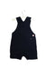 A Navy Overall Shorts from Jacadi in size 3-6M for boy. (Front View)