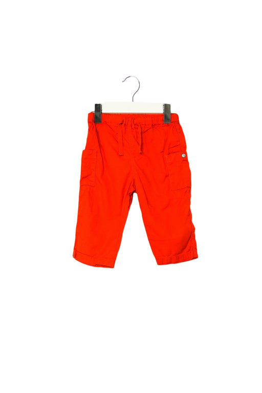 A Red Casual Pants from Petit Bateau in size 6-12M for girl. (Front View)