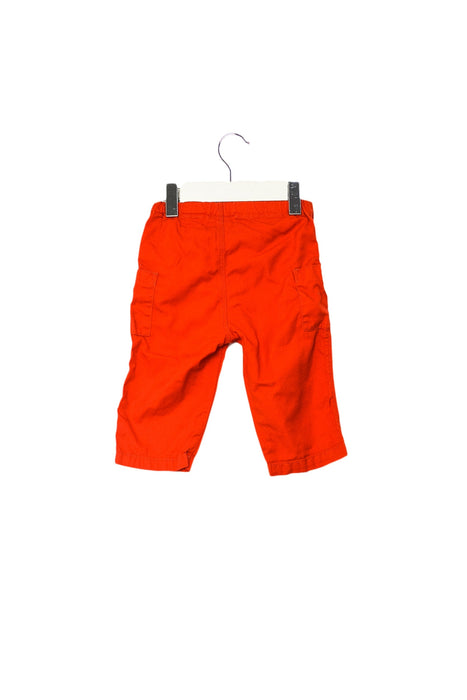 A Red Casual Pants from Petit Bateau in size 6-12M for girl. (Back View)